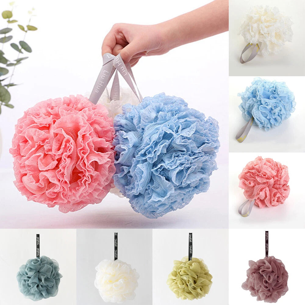 Exfoliating Bath Brush Soft Mesh Sponge Back Scrubber Body Wash Shower Loofah🎀