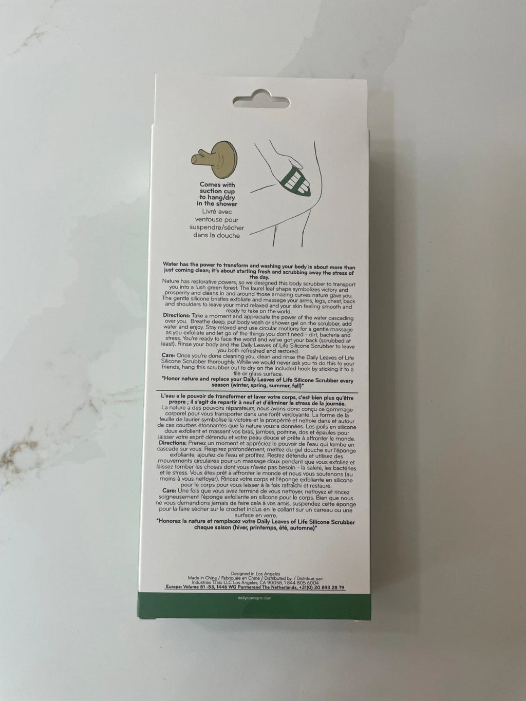 Daily Concepts Leaves of Life Silicone Body Scrubber