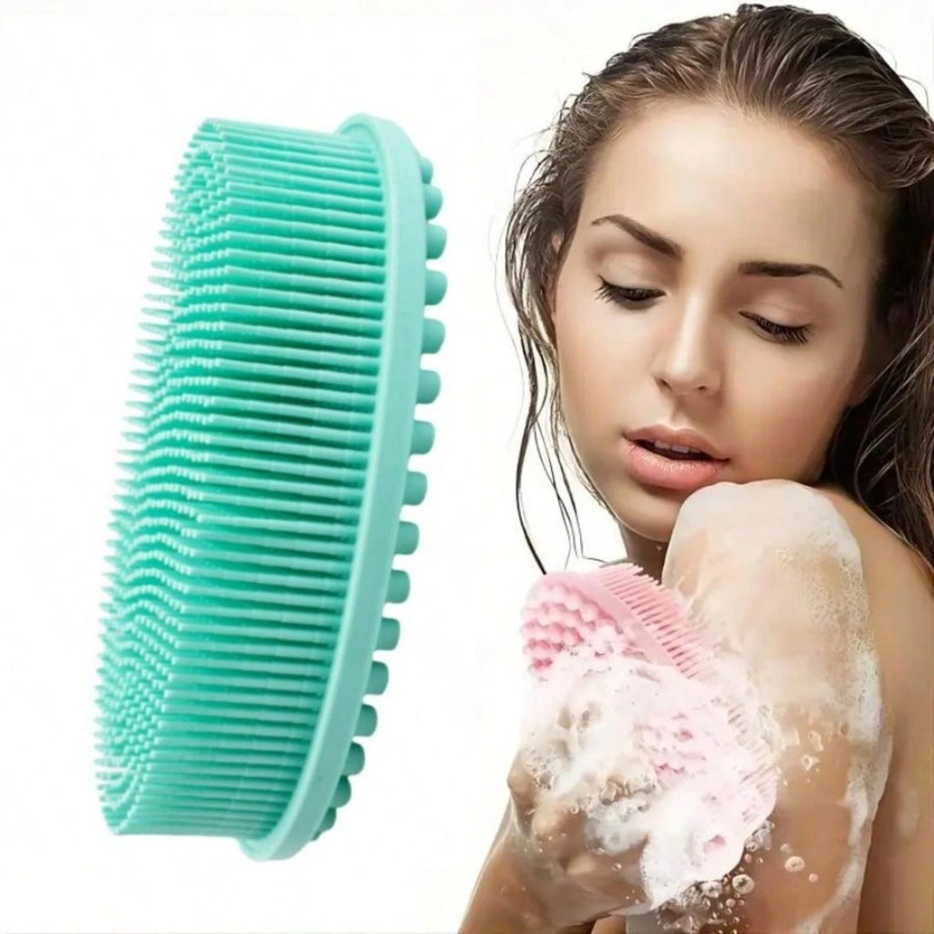 Silicone Body Brush Bath Brush Back Scrubber Easy Handle Bath Shower Brush