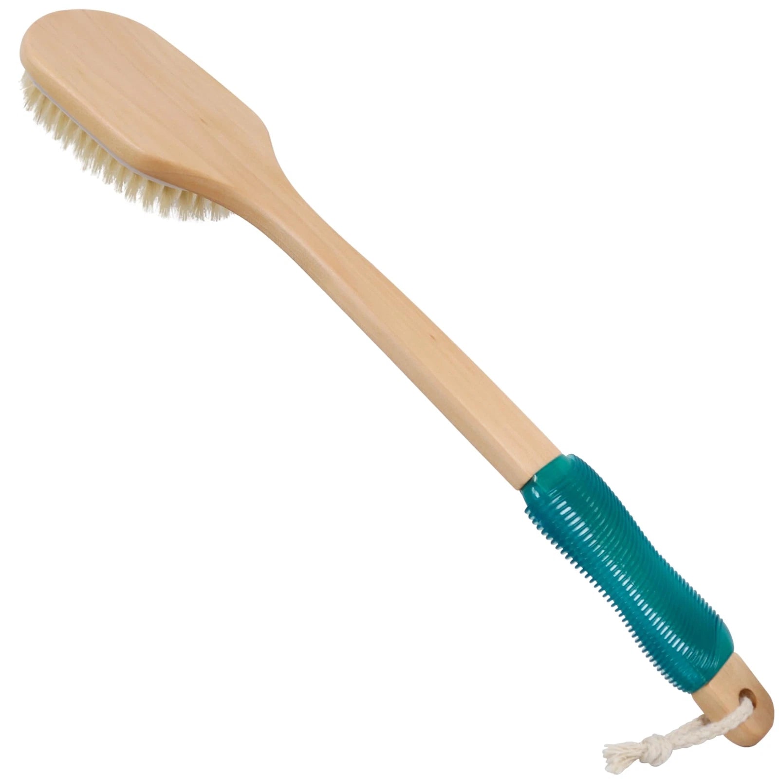 Back Scrubber with Wooden Handle Stiff Boar Bristles Bath Brush for Shower