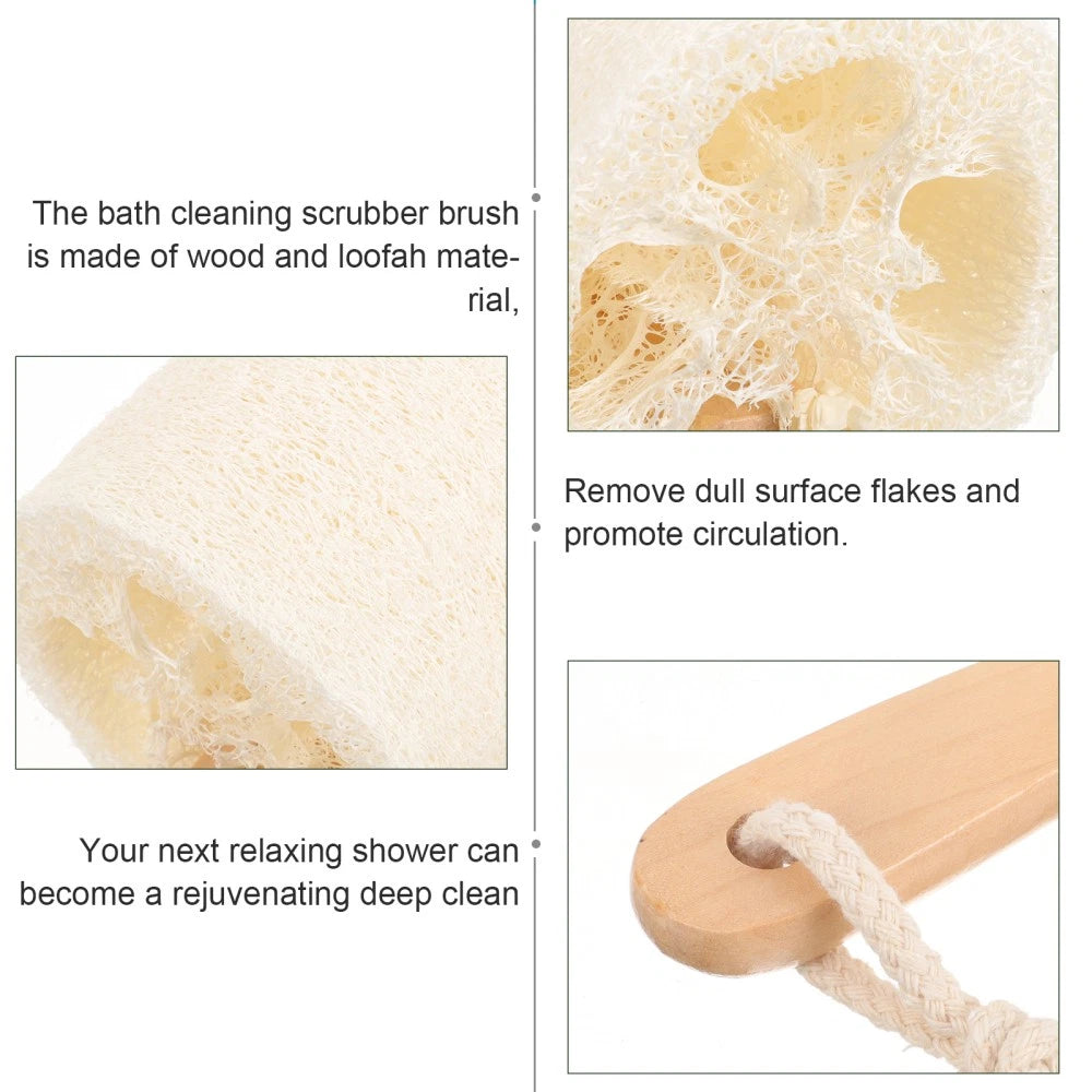 Loofah With Handle Shower Brush Exfoliating Body Scrubber Bath Tool Exfoliator