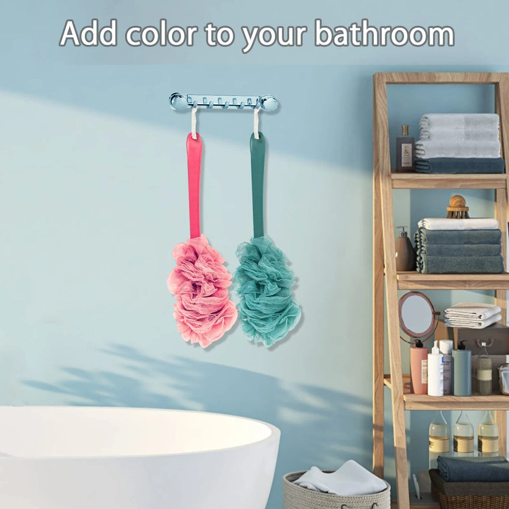 2 Pack Body Brush Back Scrubber for Shower Bath Back Scrubber with Soft Loofah