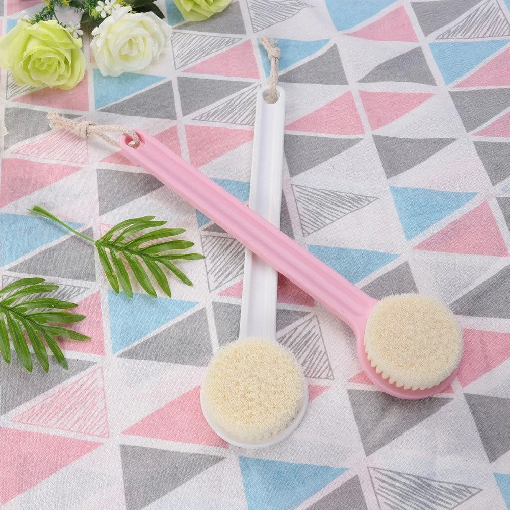 Long Handle Bath Scrubber Printed Body Brush Exfoliating Shower Brush (Wapiti)