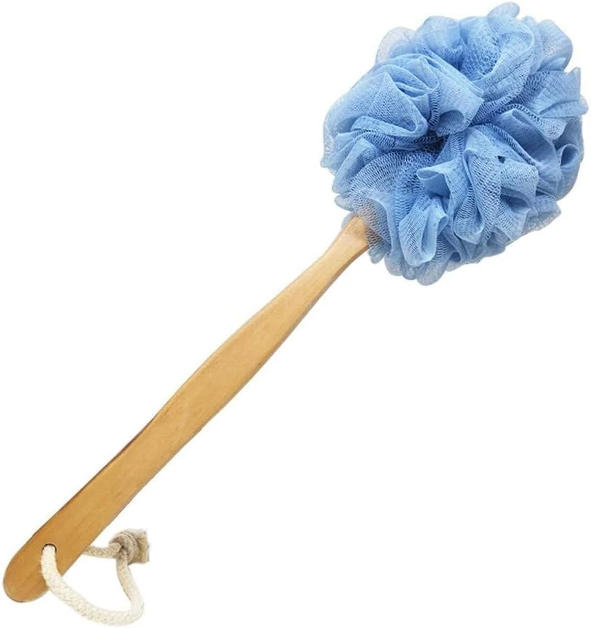 Loofah with Handle, Shower Sponge, Bath Brush, Back Scrubber, PE Soft Mesh