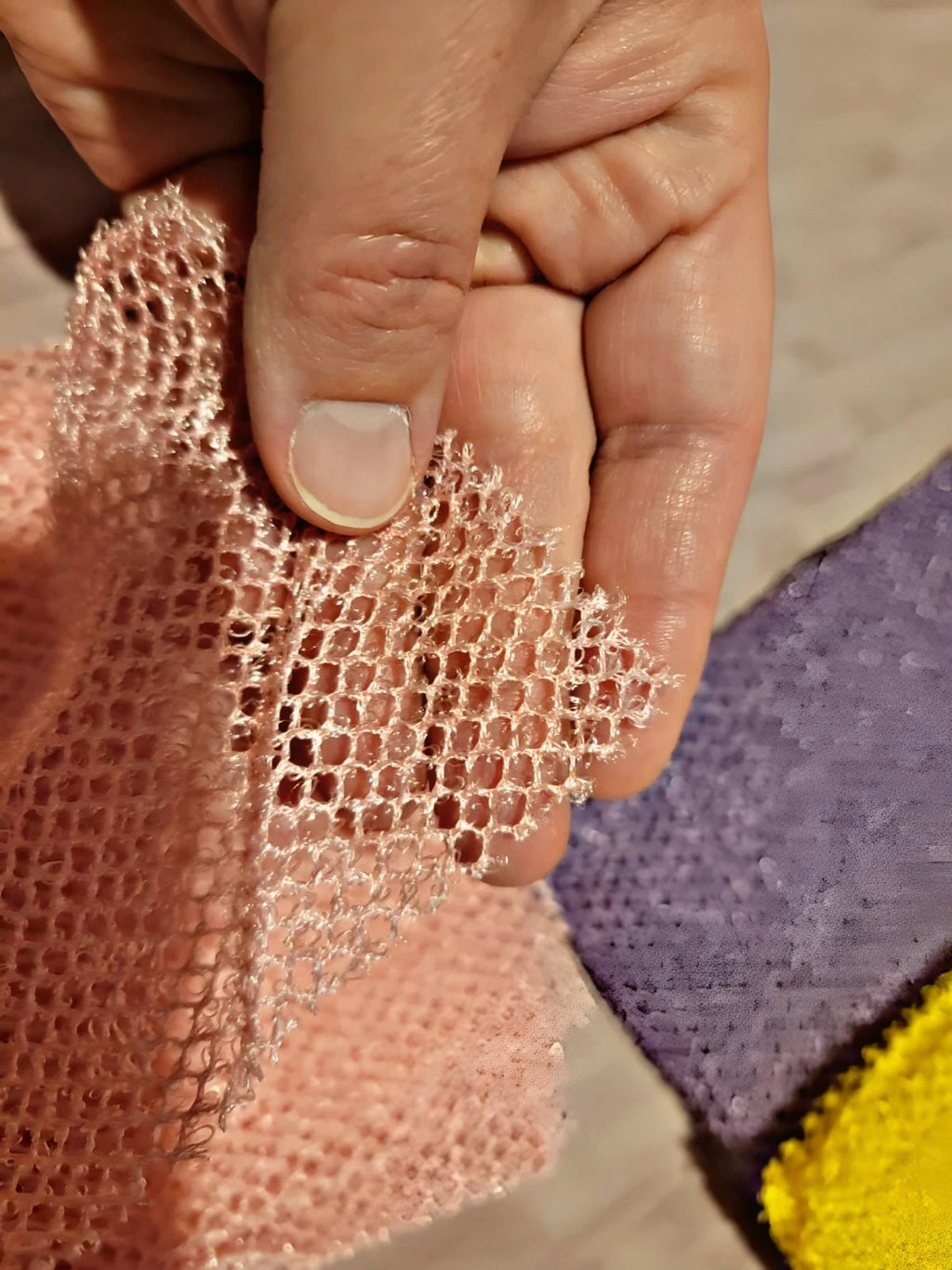 3Pcs African Exfoliating Net Sponge Long Bath Scrubber Deep Body Cleaning Tool