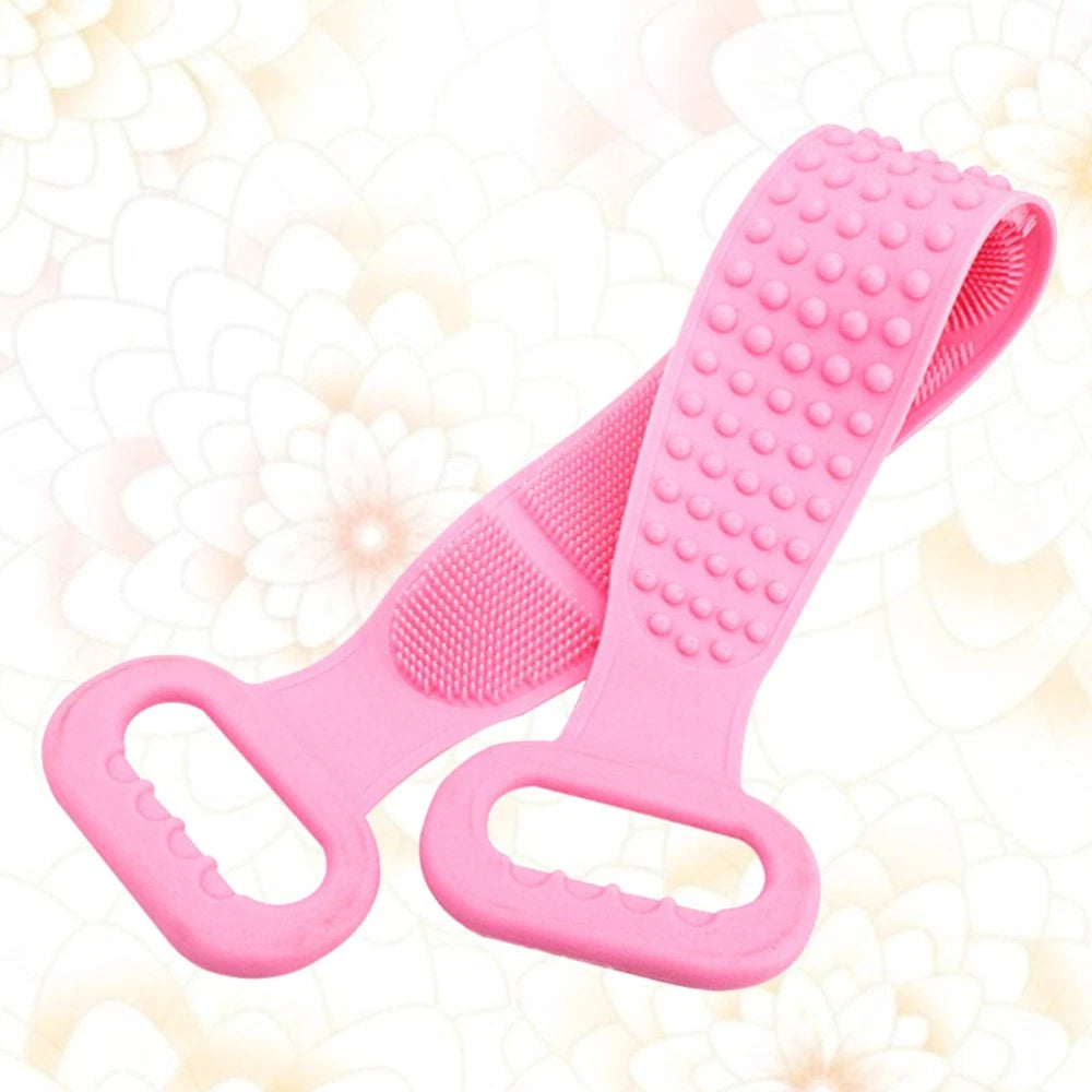 Bath Brush Body Exfoliating Tool Back Scrubbing Silicone Scrubber