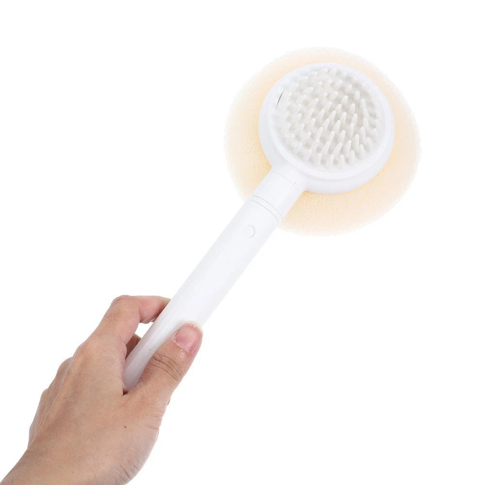 Bath Brush Sponge Back Scrubber with Handle Adaptive Shower Brushes