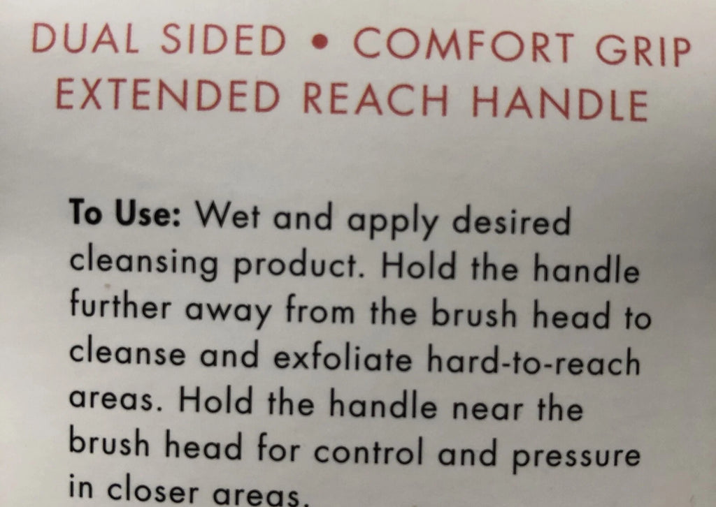 Glam & Beauty Spa Dual Sided Bath Shower Brush With Extended Reach Handle