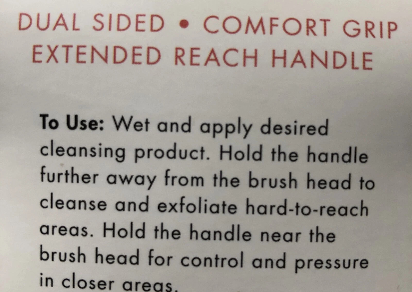 Glam & Beauty Spa Dual Sided Bath Shower Brush With Extended Reach Handle