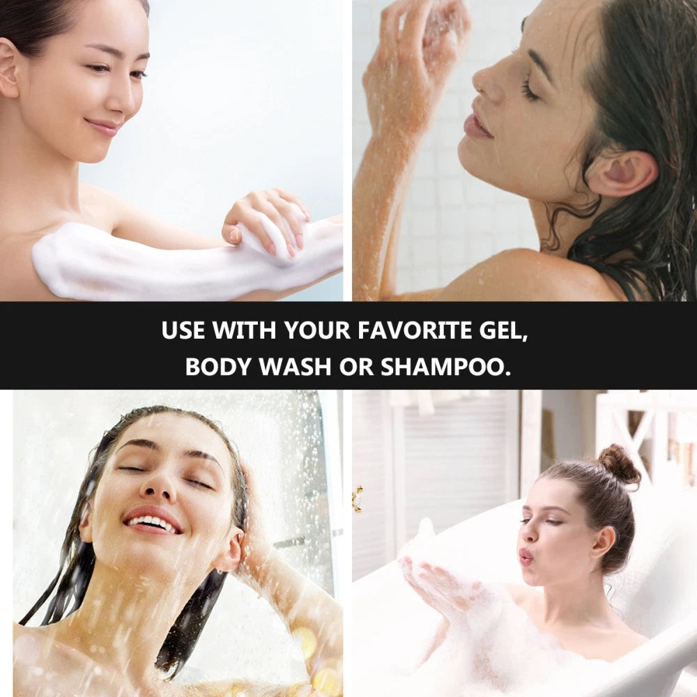 Long Handle Bath Sponge Brush Exfoliating Loofah Scrubber for