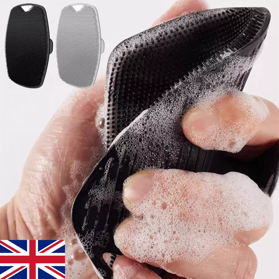 Silicone Body Shower Brush Scrubbers Flat Shower Brushes Gentle Exfoliat UK