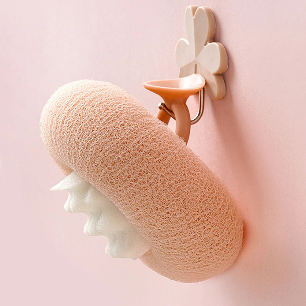 Sunflower Bath Puff Ball Super Soft Shower Exfoliating Towel with Suction Cup