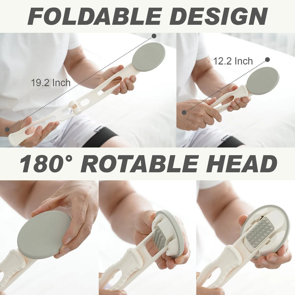 Lotion Applicator for Back 19" Long Handle Massage Tool with Pads