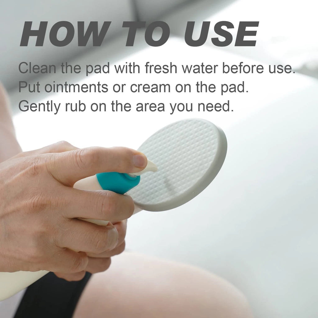 Lotion Applicator for Back 19" Long Handle Massage Tool with Pads