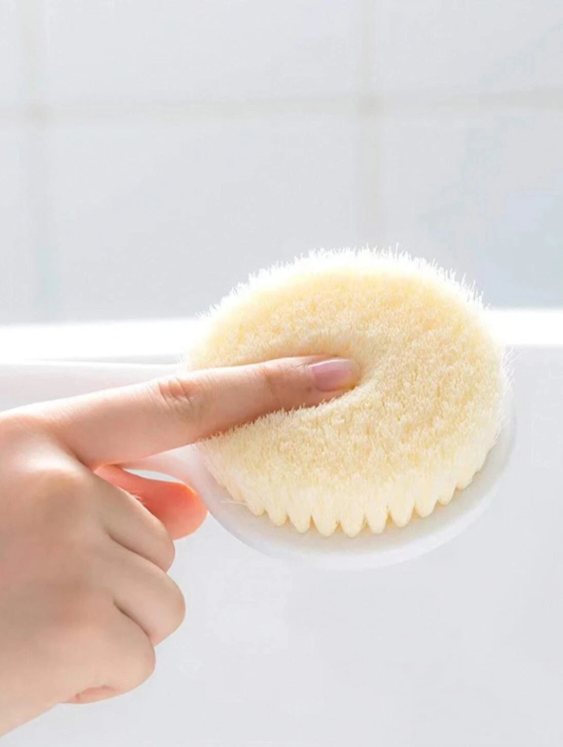 1 piece Silicone Shower Body Scrub Long Handle Massage Bath Brush Back Scrubber