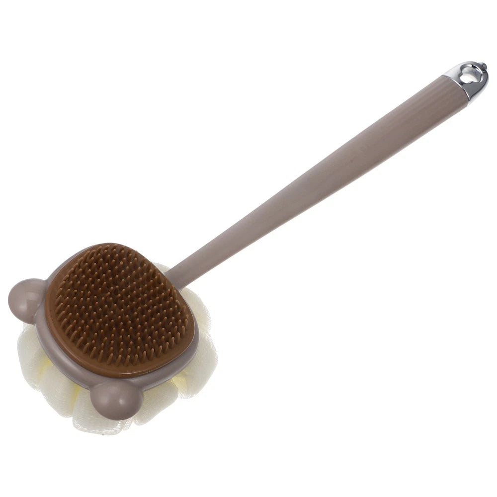 Sided Long Handle Bath Brush Body Scrubber for Shower and Bath