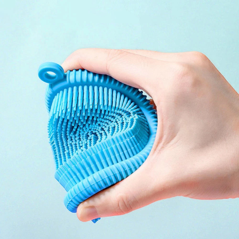 Bath Brush Man Body Exfoliator Hand Held Silicone Scrubber Cleaner