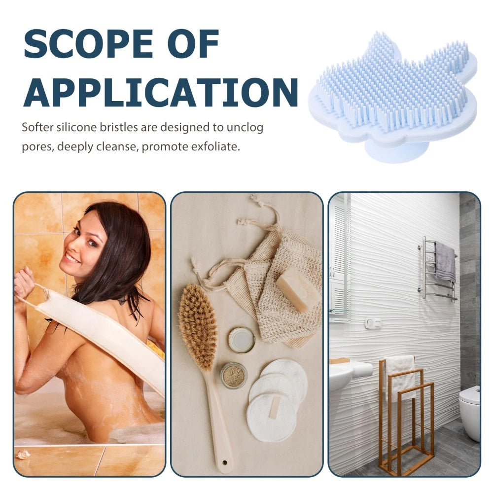 Silicone Bath Brush Child Baby Body Scrubber Men Shower Exfoliating