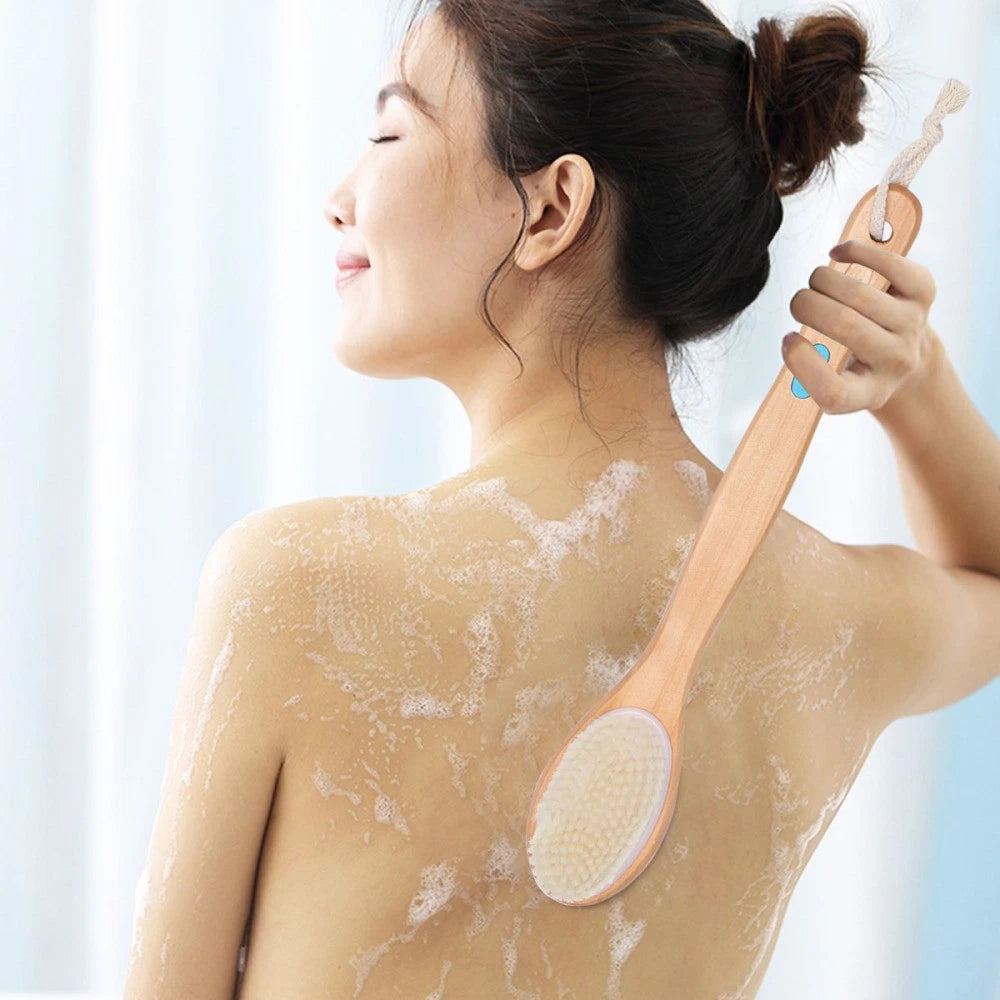 Massage Bath Brush Body Exfoliator Shower Scrubber Comb Hard Bristle