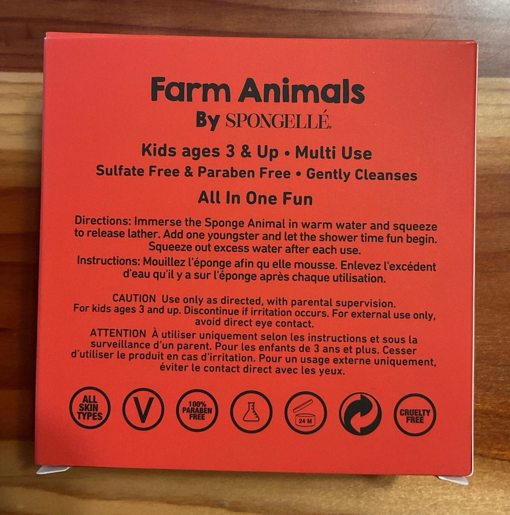 Spongelle Farm Animals ~ HENRY HORSE Infused Bath Body Wash Sponge Buffer 2.5oz