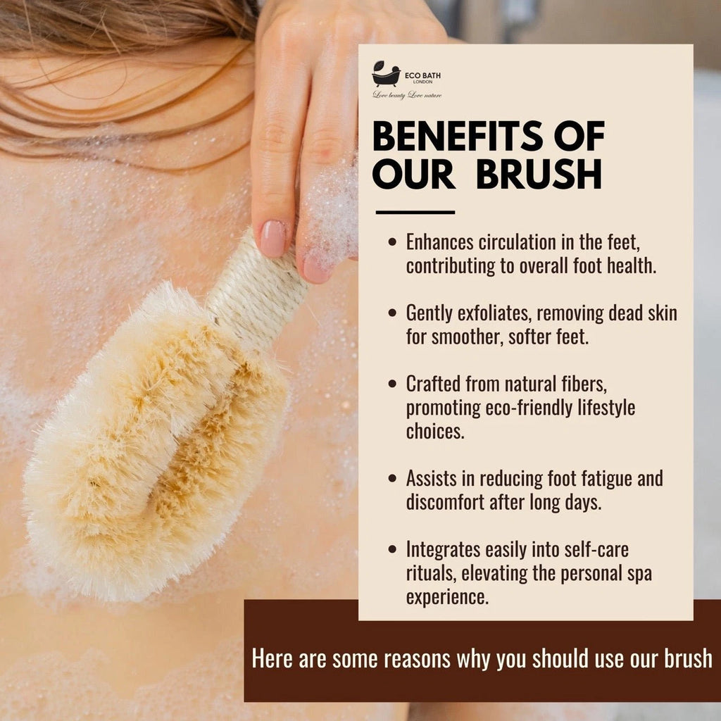 Eco Bath Natural Sisal Round Brush Japanese Style