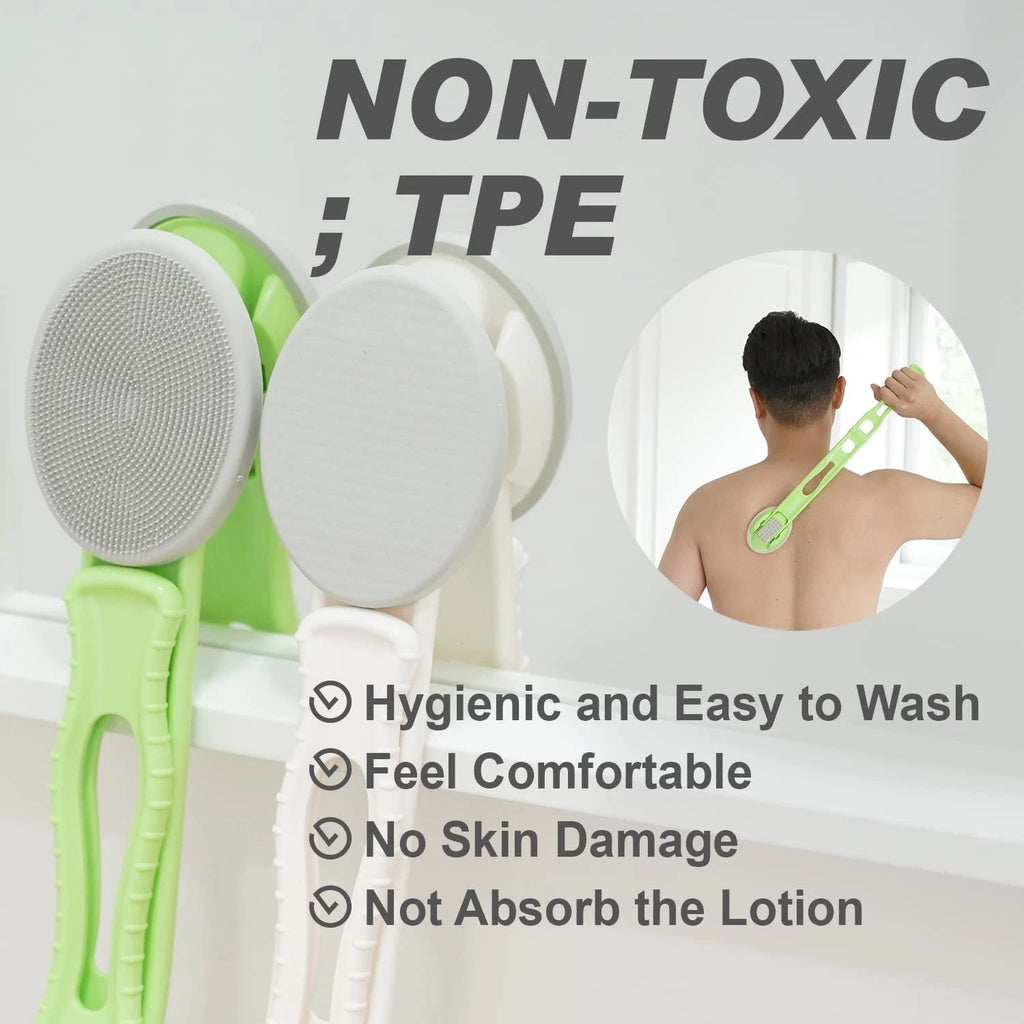 Lotion Applicator for Back 19" Long Handle Massage Tool with Pads