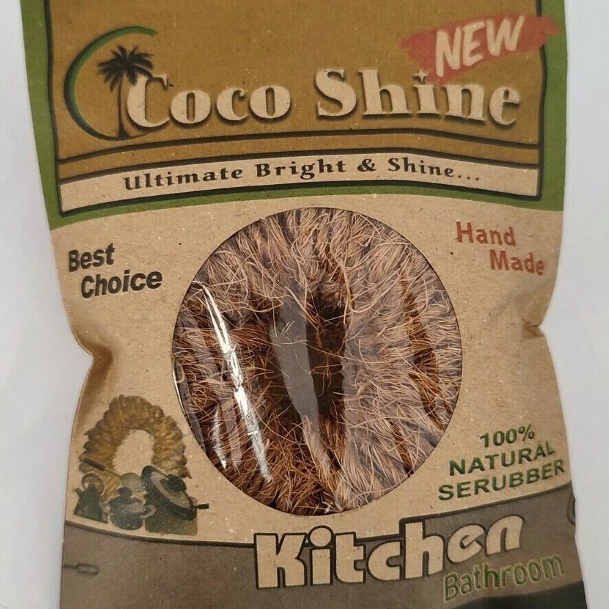 Coconut Husk Bath Brush Body Scrubber Hard Loofah Skin Safe Kitchen Bathroom New