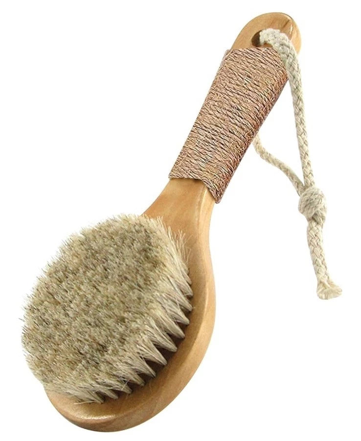 BingDi Horsehair Body Brush for Bath Made from 100% Horsehair