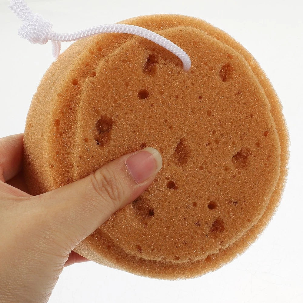 4 Pcs Bath Sponge Round Scrub Shower Loofah Sponges Scrubber for Body
