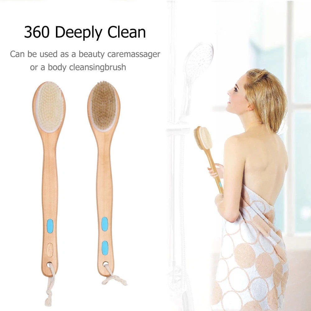 Massage Bath Brush Body Exfoliator Shower Scrubber Comb Hard Bristle
