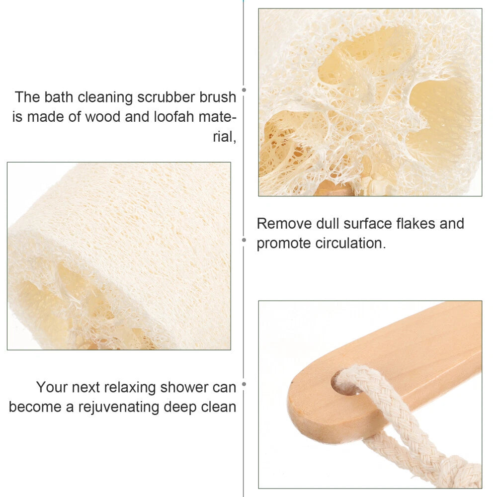 Body Brush Loofah Stick Bath Foaming Scrubber Brush Skin Cleaning Brush