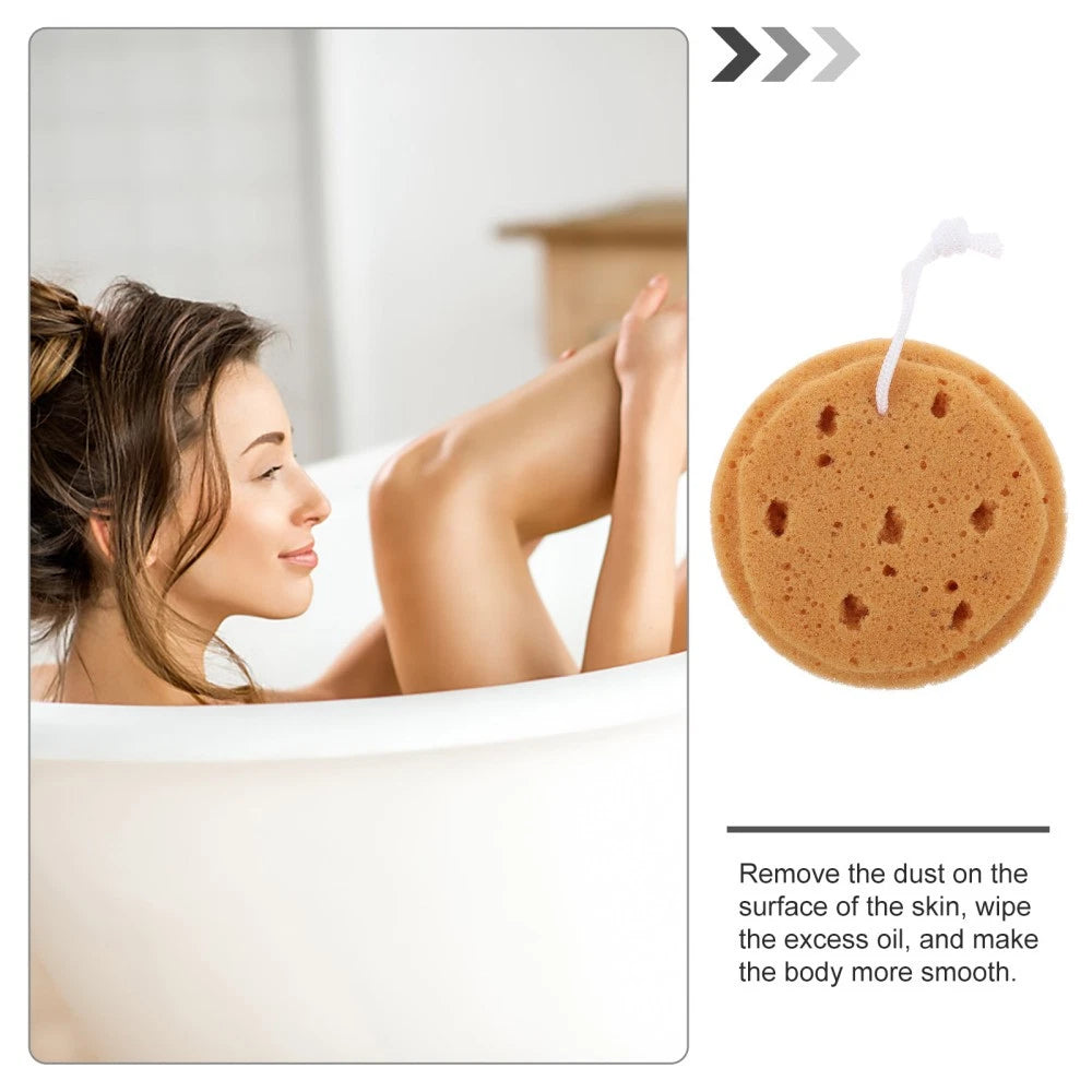 4 Pcs Bath Sponge Round Scrub Shower Loofah Sponges Scrubber for Body