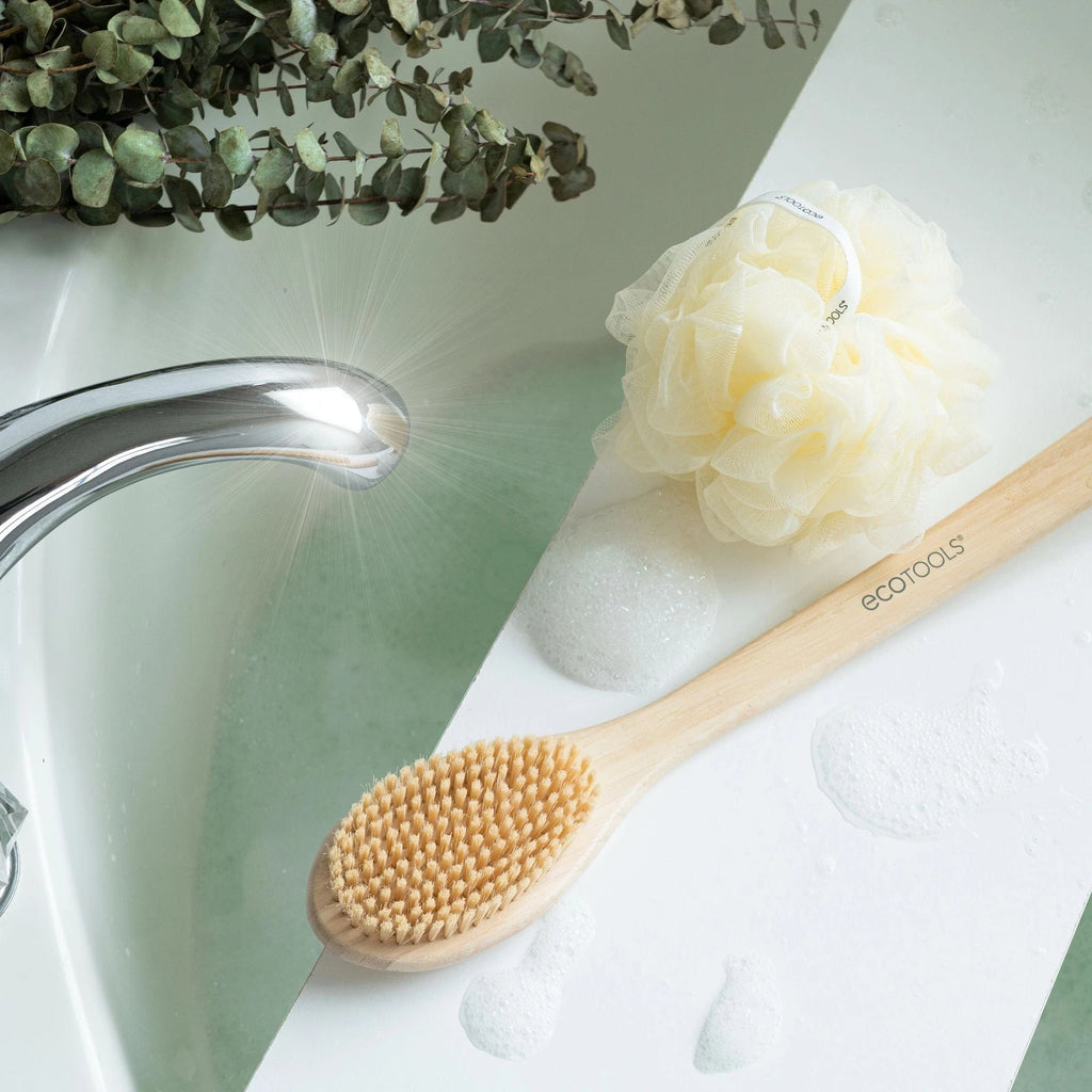 Bath Bristle Brush, for Cleansing & Exfoliating, Synthetic Bristles, Brown