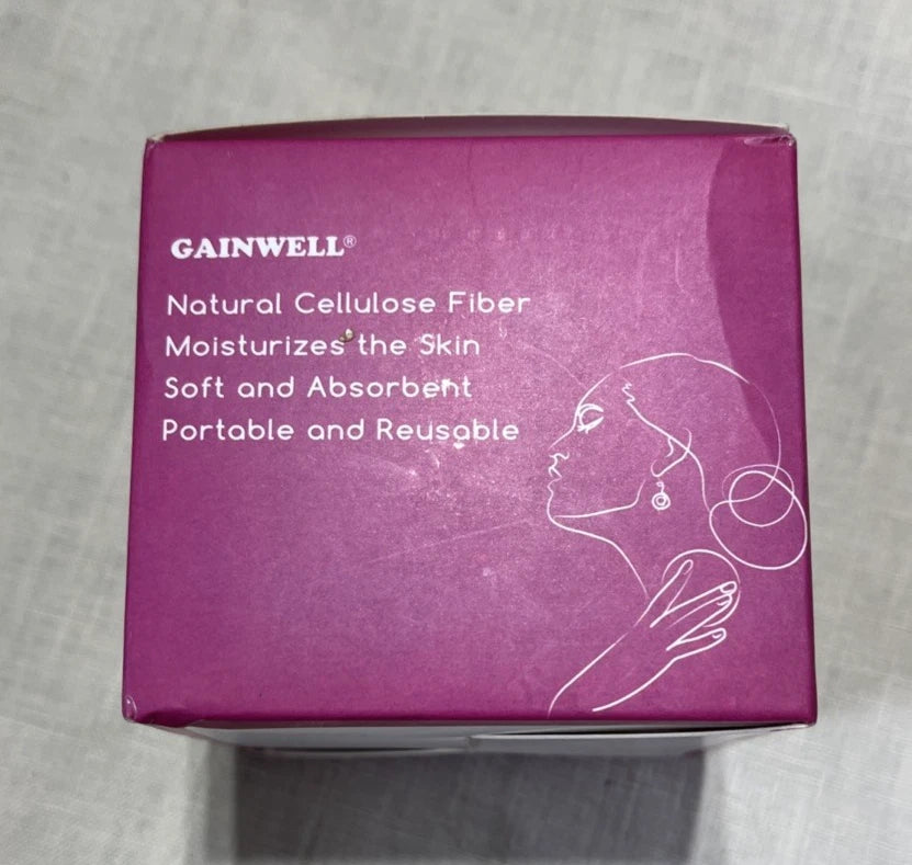 50-Count Compressed, GAINWELL Cellulose, 100% Natural Cosmetic Spa sponges