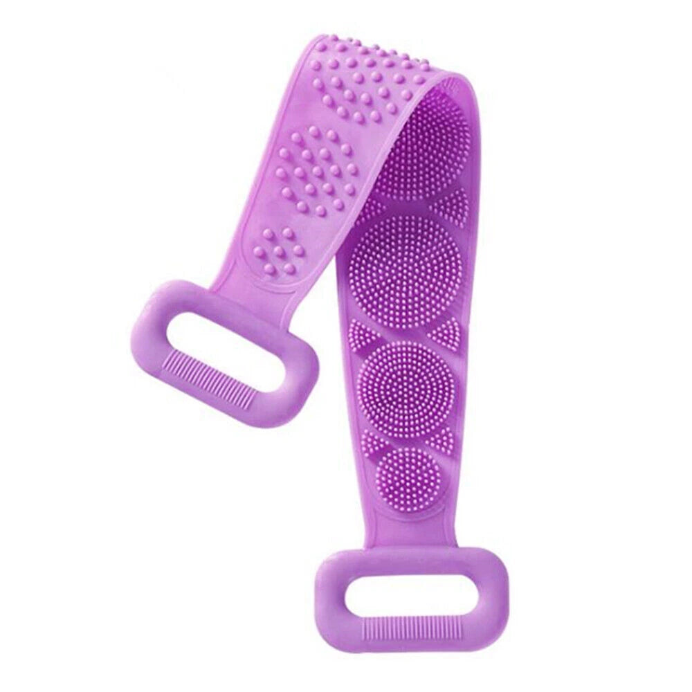 Silicone Exfoliating Back Scrubber Body Cleaning For Bath Shower Belt Brush Tool