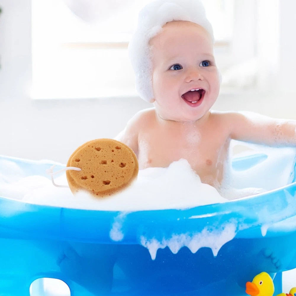 4 Pcs Bath Sponge Round Scrub Shower Loofah Sponges Scrubber for Body