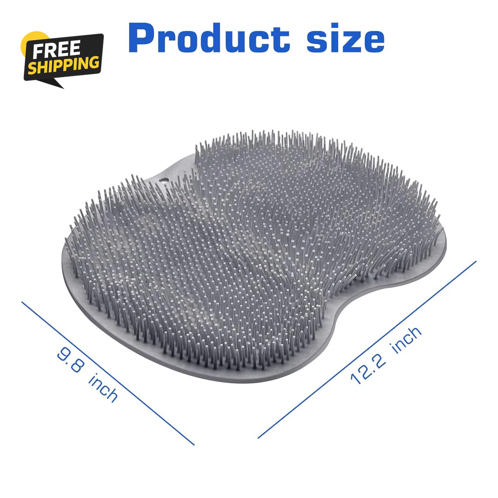 Shower Foot Scrubber Mat Back Washer Exfoliating Bath Wash Pad Wall Mounted Slip