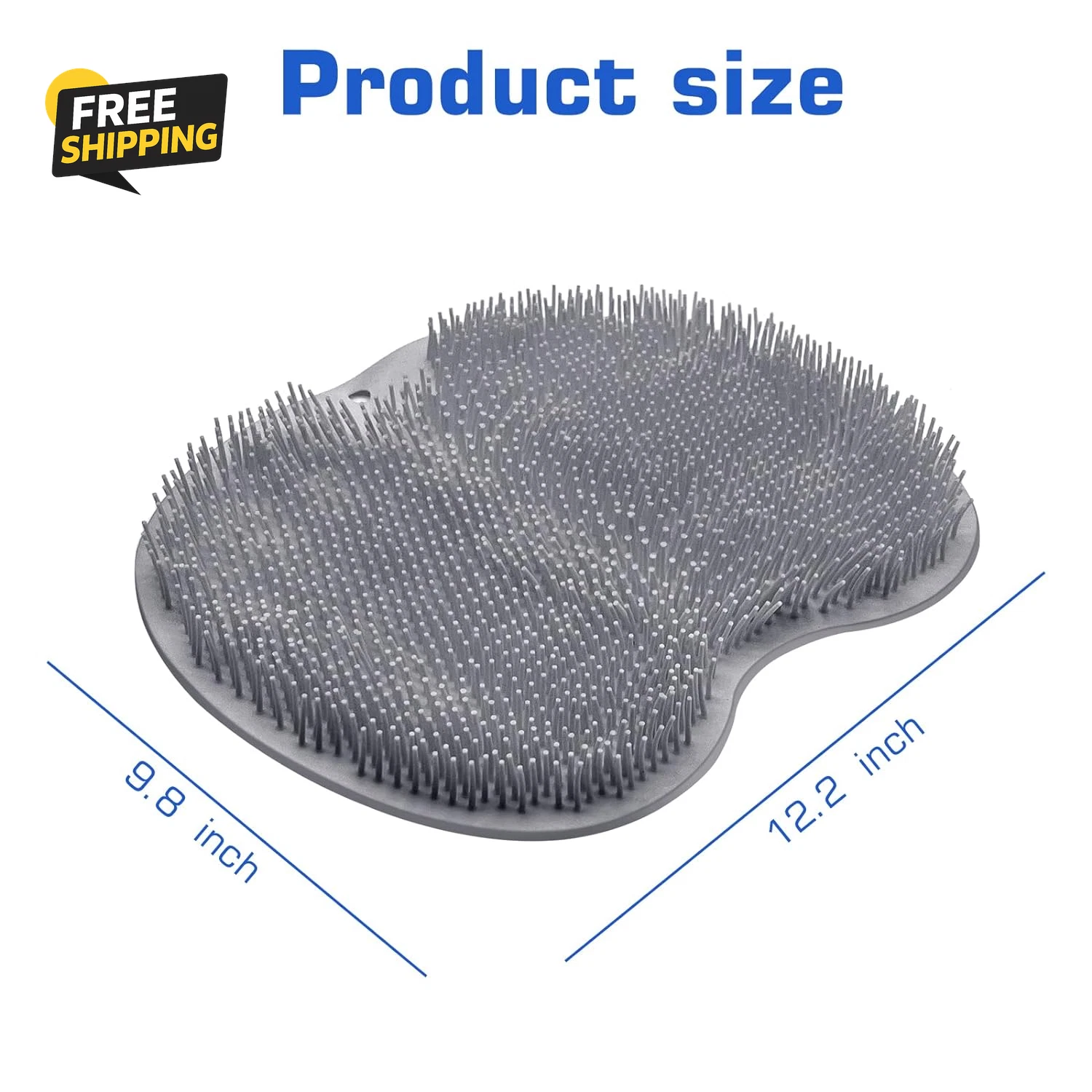 Shower Foot Scrubber Mat Back Washer Exfoliating Bath Wash Pad Wall Mounted Slip