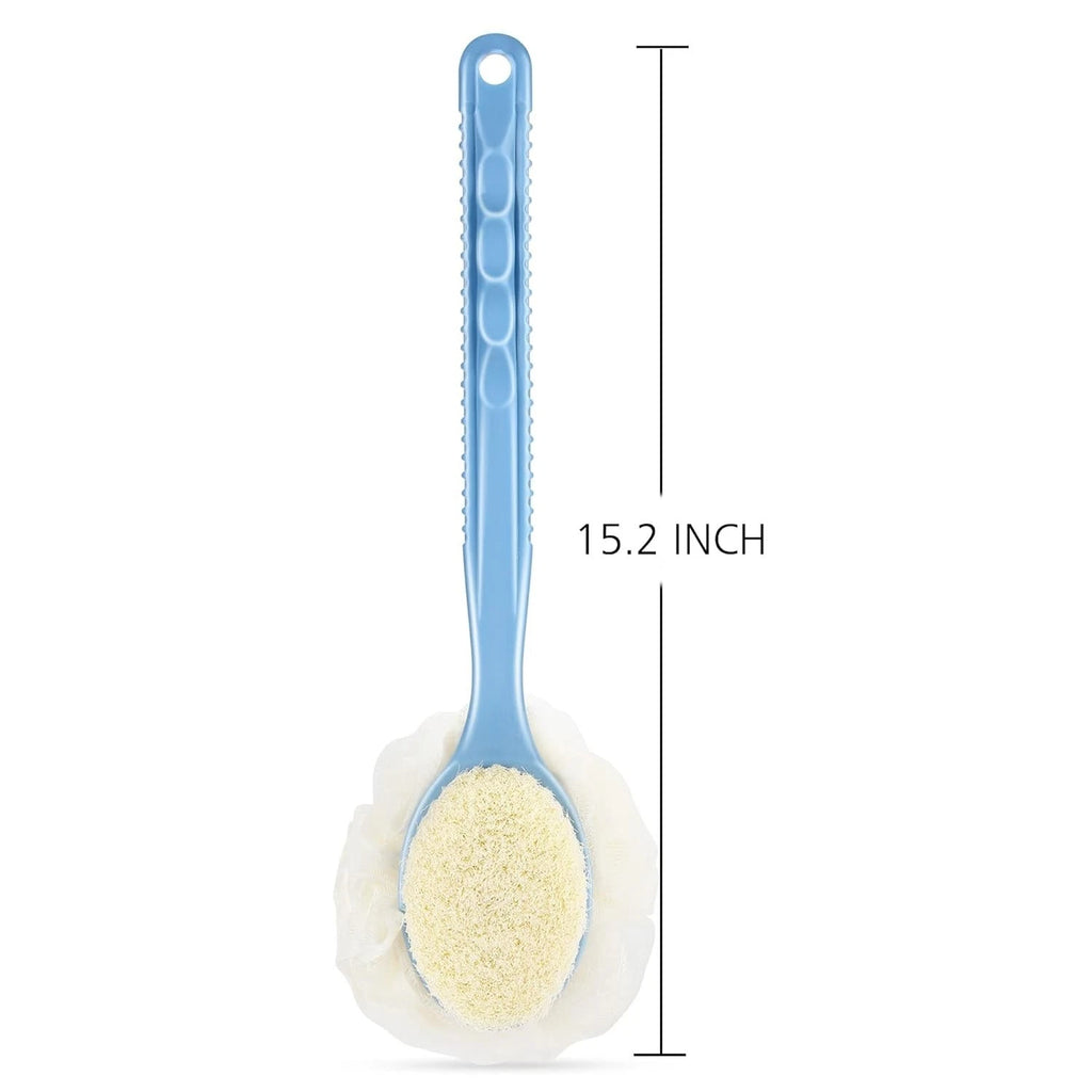 Blue Shower Body Brush for Wet or Dry Use - Exfoliate & Stimulate Circulation