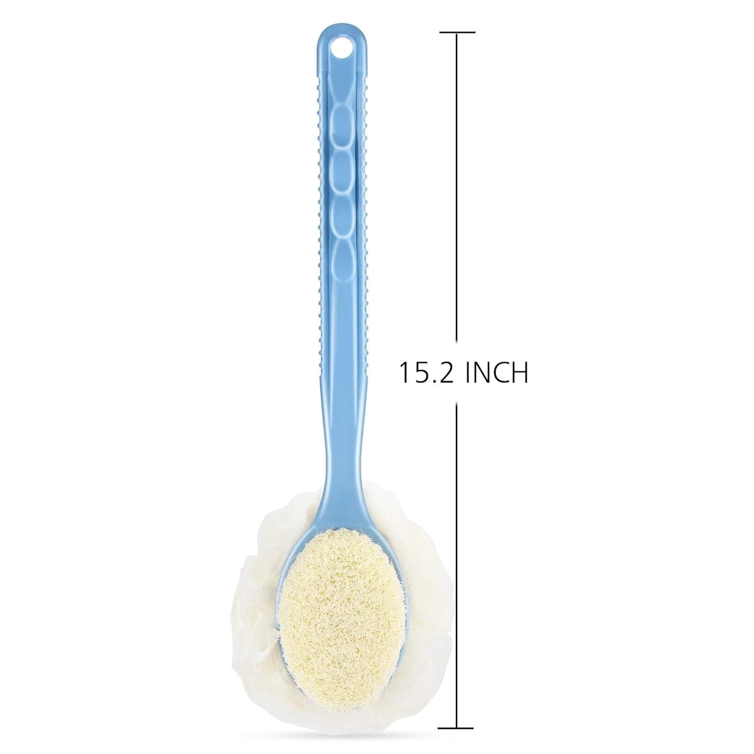 Blue Shower Body Brush for Wet or Dry Use - Exfoliate & Stimulate Circulation