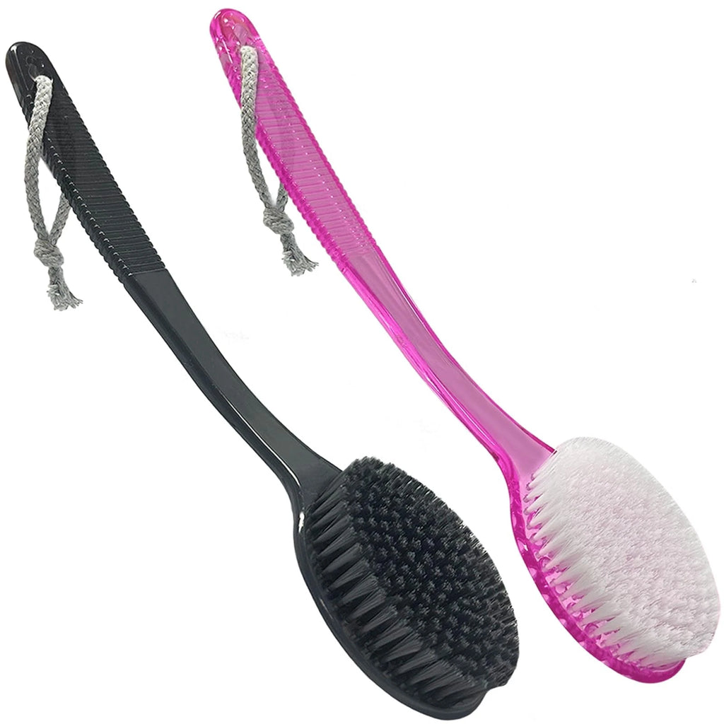 Back Bath Brush - Curved Long Handle Shower Brush with Medium Stiff Bristles ...