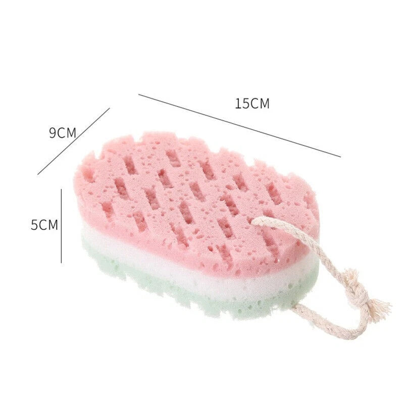 Baby Kids Shower Bath Sponge Rub Clean Bath Brush Skin Body Wash Scrubber