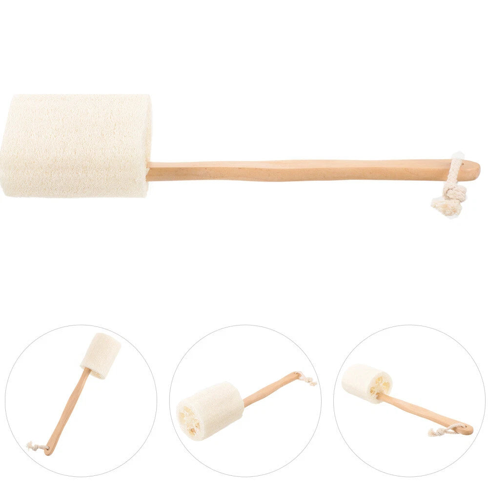 Body Brush Loofah Stick Bath Foaming Scrubber Brush Skin Cleaning Brush