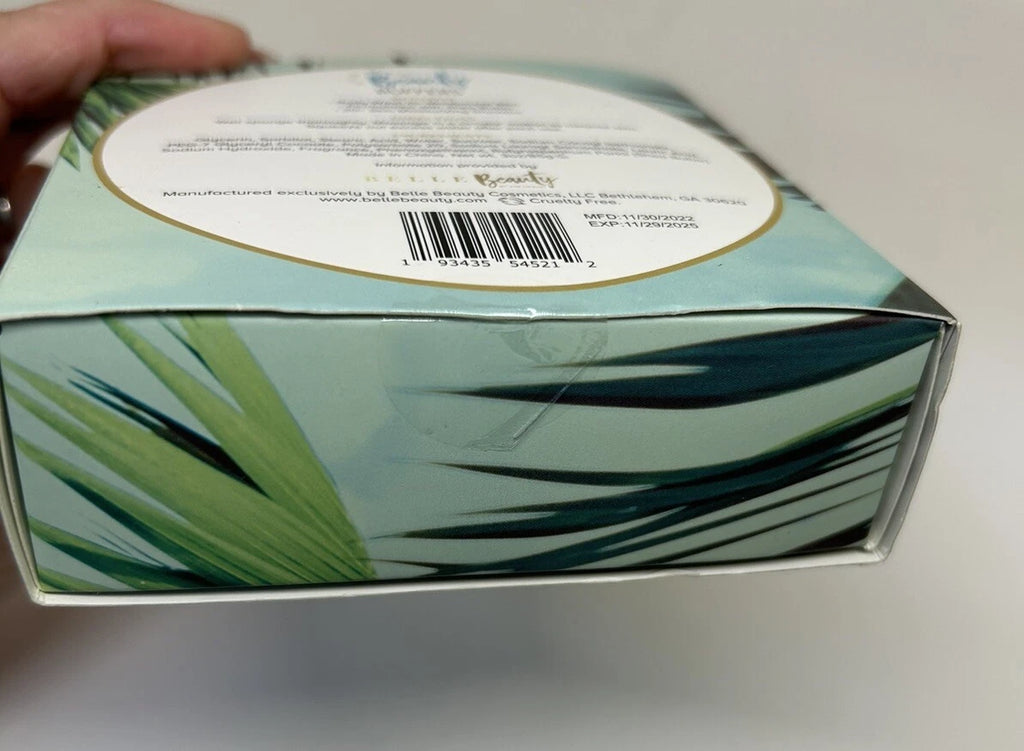 Belle Beach Beauty Buffers Body Wash Polish Cleanse Sponge Coconut Paradise 3 oz