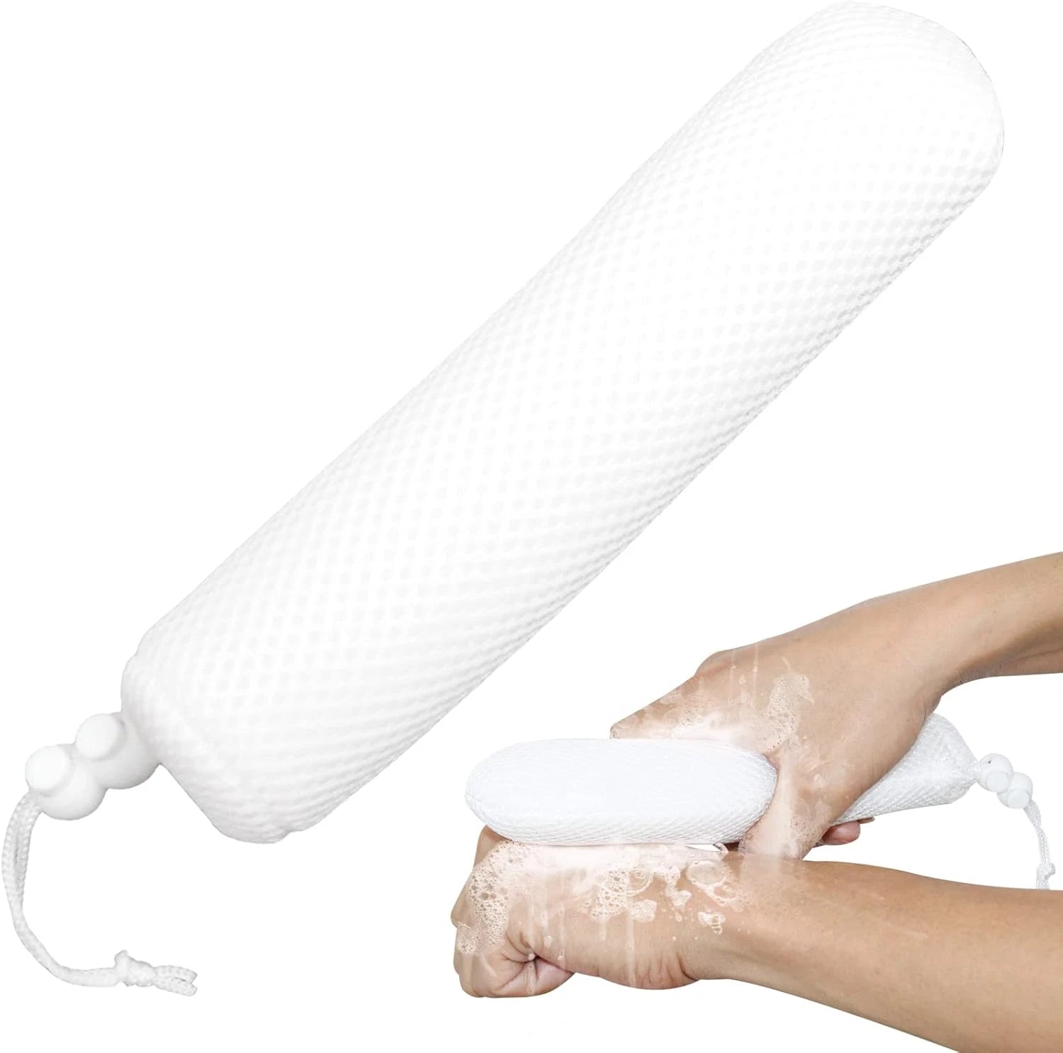 Bath Brush Head with Sponge,Back Scrubber Bath Mesh Bath Body Brush Head for Eld