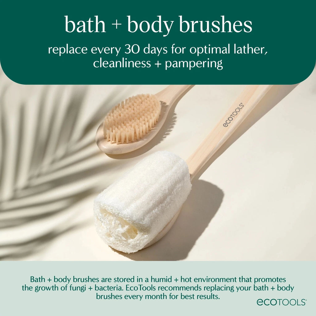 Bath Bristle Brush, for Cleansing & Exfoliating, Synthetic Bristles, Brown