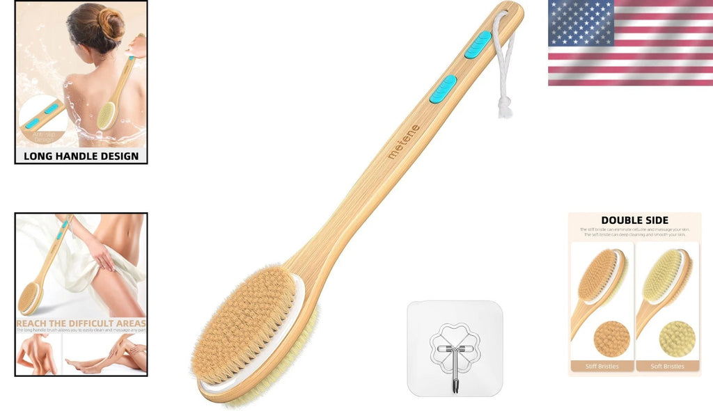 Elegant Shower Brush with Natural Bristles - Exquisite Care for Your Skin