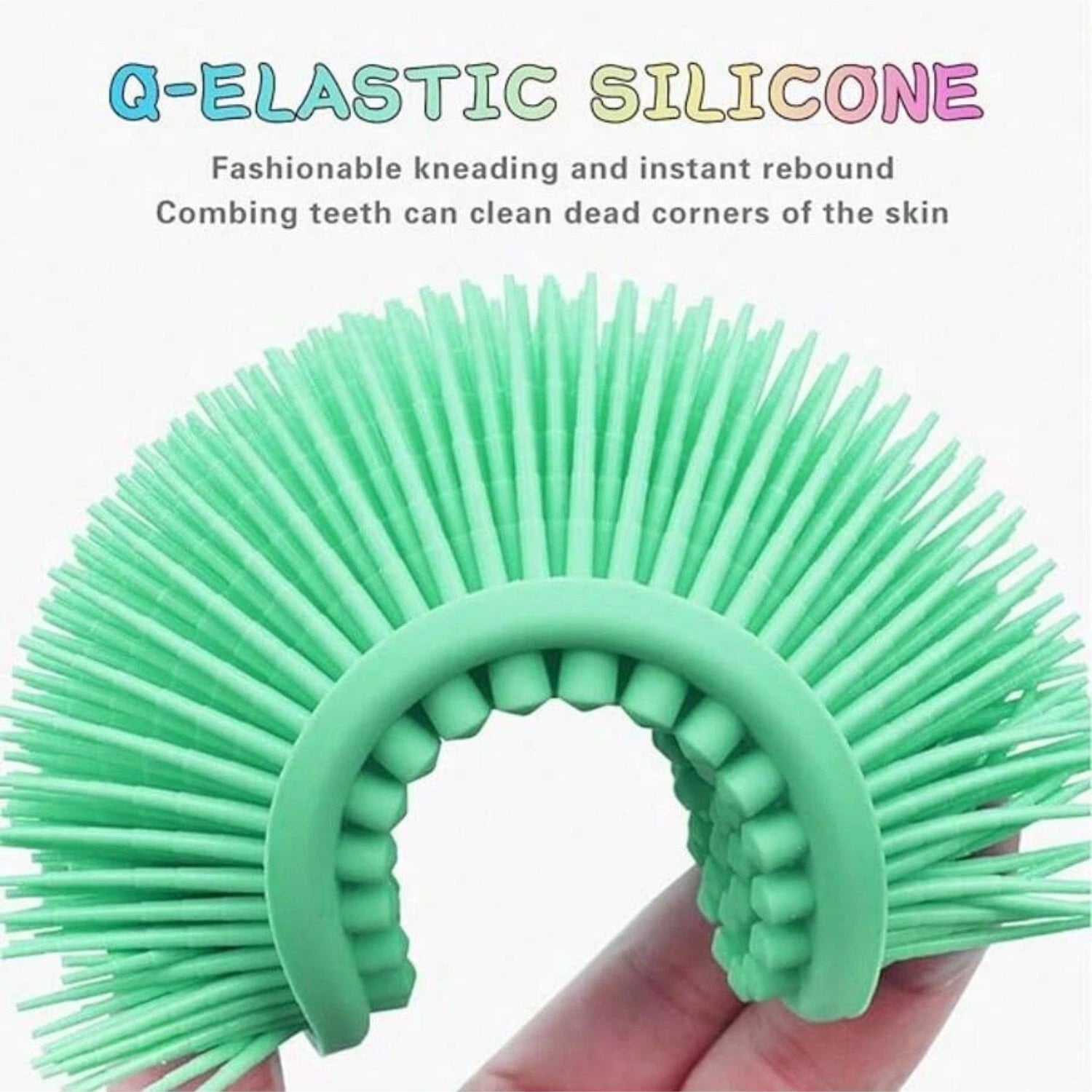 Silicone Body Brush Bath Brush Back Scrubber Easy Handle Bath Shower Brush