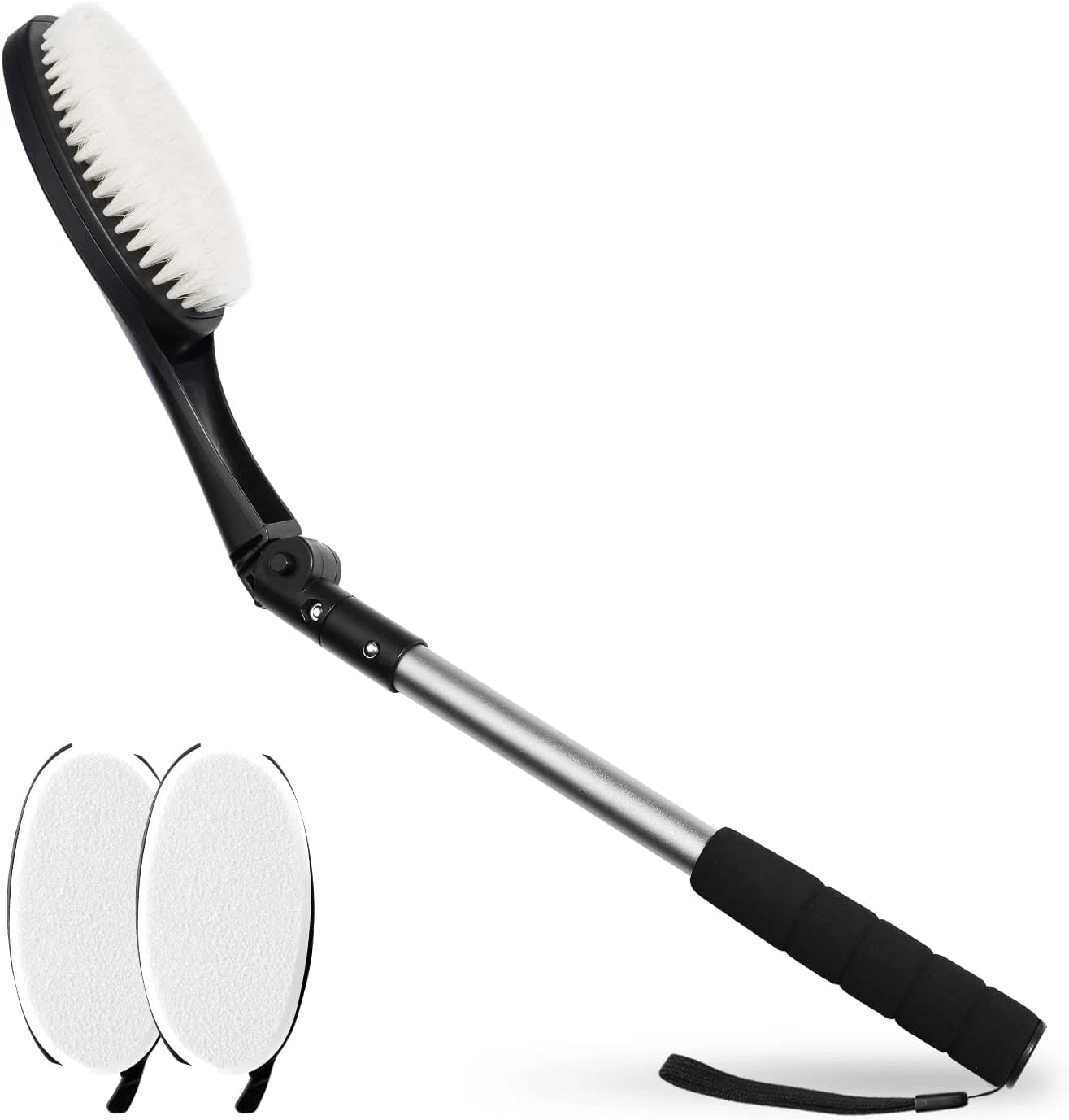 Body Brush for Back, Long Handle Bath Brush for Showering, Adjustable Head Back