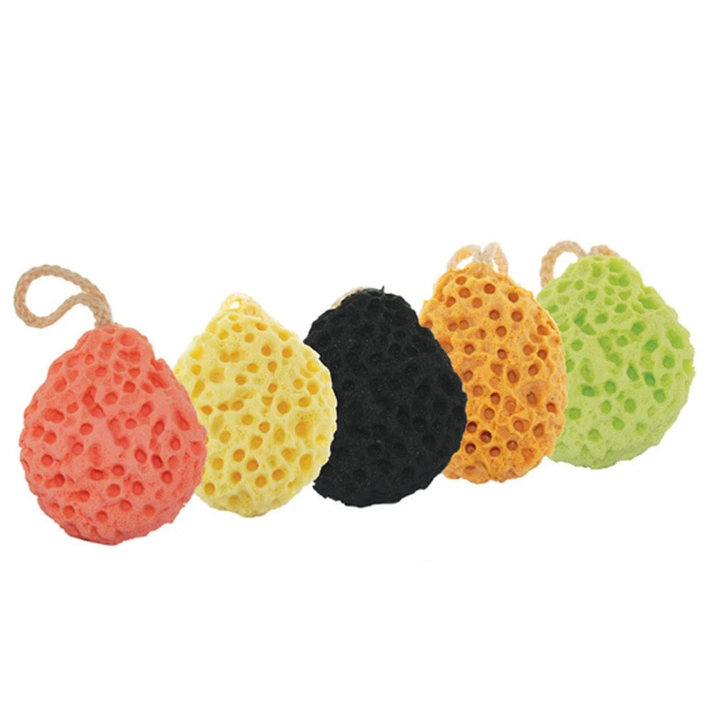 3 Pcs Bath Sponge Honeycomb Shower Brush Seaweed Cotton Exfoliating Cleaning